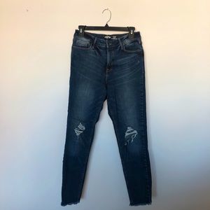 Ripped Knee High Rise Jeans - Old Navy
